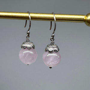 Ball Rosé Quartz earrings