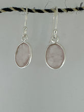 Rosé Quartz oval faceted earrings