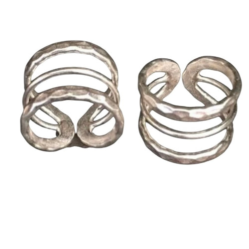 Silver swirls - Hill tribe silver size 8