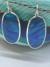 Blue Mother of Pearl large earrings