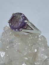 SALE Elegant faceted high setting  Amethyst Ring  Size 11