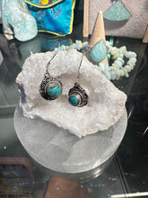 Turquoise round Earrings