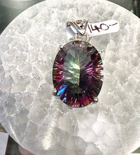Mystic topaz faceted pendant