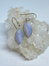 Blue Lace Agate earrings faceted
