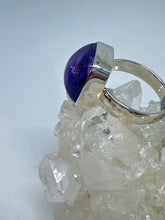 Iridescent square Amethyst Ring  Size 8