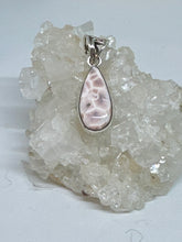 Pretty little teardrop shaped pink Larimar Pendant
