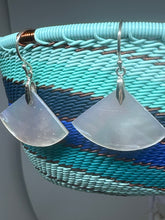 Mother of Pearl fan shaped earrings