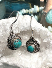 Turquoise round Earrings