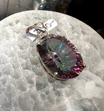 Mystic topaz faceted pendant