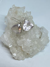 Rosé Quartz faceted triangle drop earrings