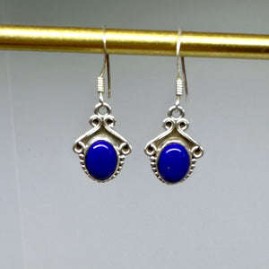 Peace Lilly Lapis Lazuli earrings