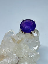 Soothing deep purple faceted Amethyst Ring  Size 8