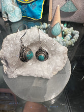 Turquoise round Earrings