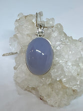 Pendant Iridescent Blue Chalcedony Pendant