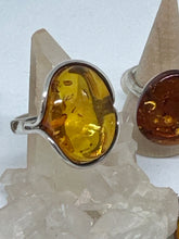 Warm honey Amber Ring Size 11