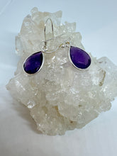Amethyst Circle Earrings