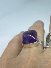 Iridescent square Amethyst Ring  Size 8