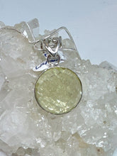 Round Lemon quartz faceted pendant
