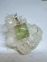 Square Prehnite Pendant