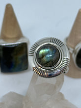 Round sunshine Labradorite Ring  Size 10
