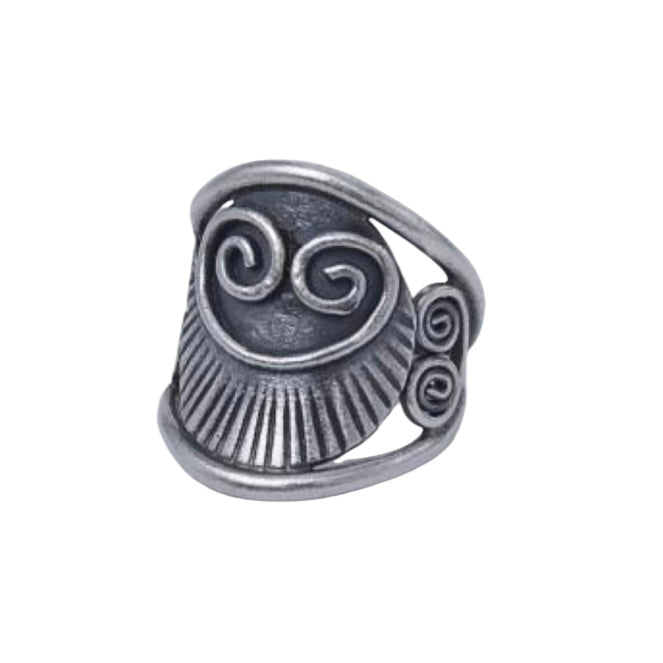 Tribal swirl ring - Hill tribe silver