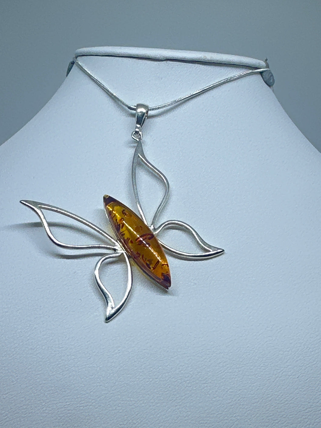 Butterfly Amber Pendant