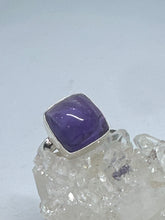 Iridescent square Amethyst Ring  Size 8