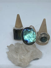 Protection large Labradorite Ring  Size 11