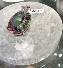 Mystic topaz faceted pendant