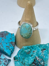 Milky blue oval Turquoise ring size 8.5