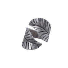 Leaf open front - Hill Tribe Silver Ring