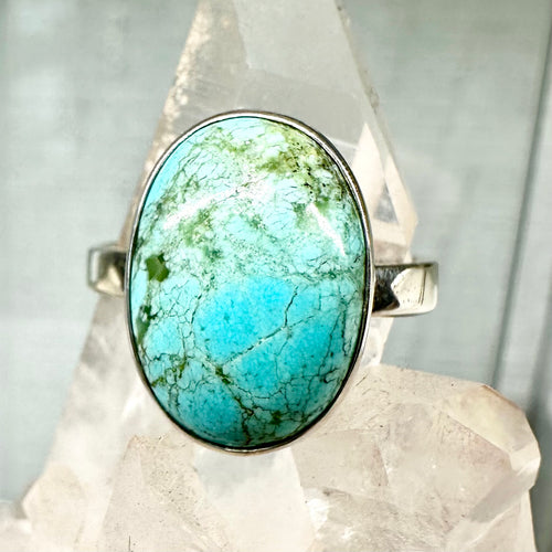 Aqua Turquoise ring size 8