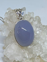 Pendant Iridescent Blue Chalcedony Pendant