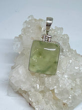Square Prehnite Pendant