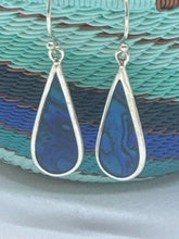 Blue Mother of Pearl drop earrings