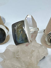 SALE ! Sublime Square Labradorite Ring   Size 11