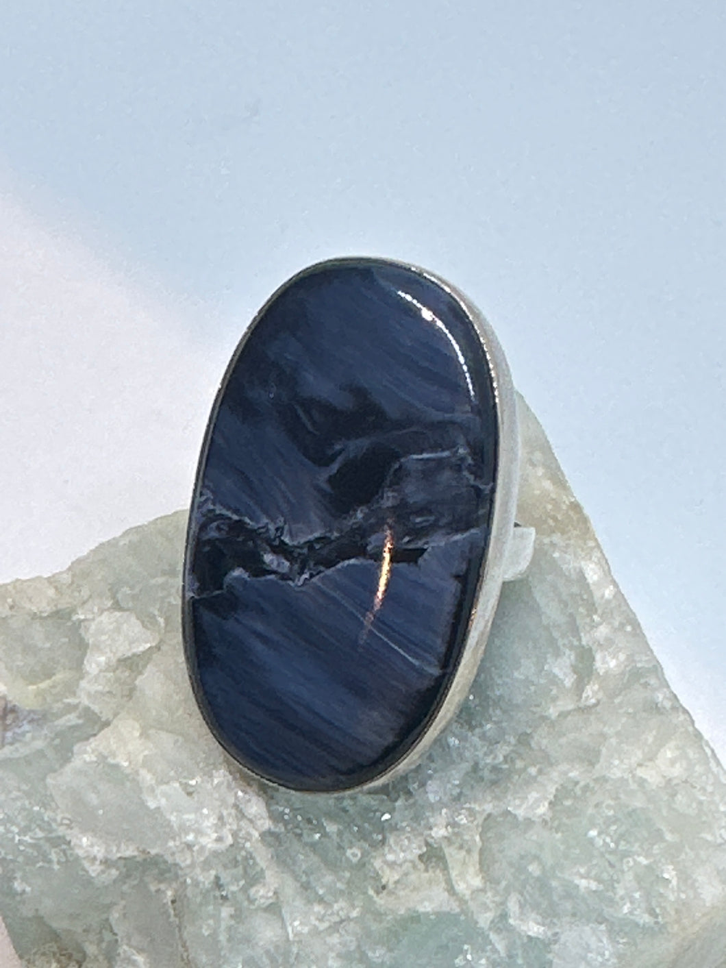 Blue Pietersite ring size 11