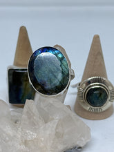 Protection large Labradorite Ring  Size 11