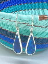 Blue Mother of Pearl drop earrings