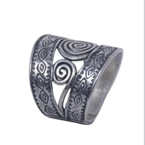 Swirls for days - Hill Tribe Silver ring