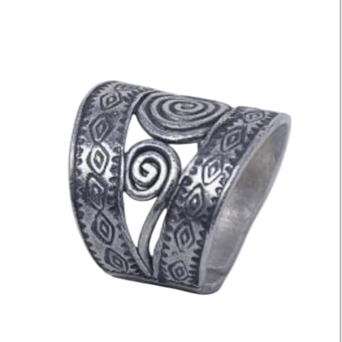 Swirls for days - Hill Tribe Silver ring