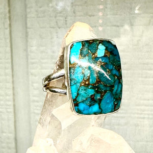 Rectangle Turquoise ring size 7