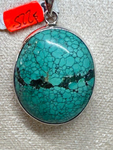 SALE ! Large bluey Turquoise pendant