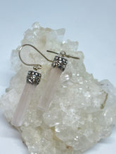 Rosé Quartz drop earrings