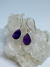 Amethyst Circle Earrings