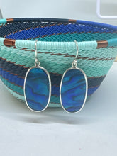 Blue Mother of Pearl large earrings