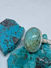 Milky blue oval Turquoise ring size 8.5