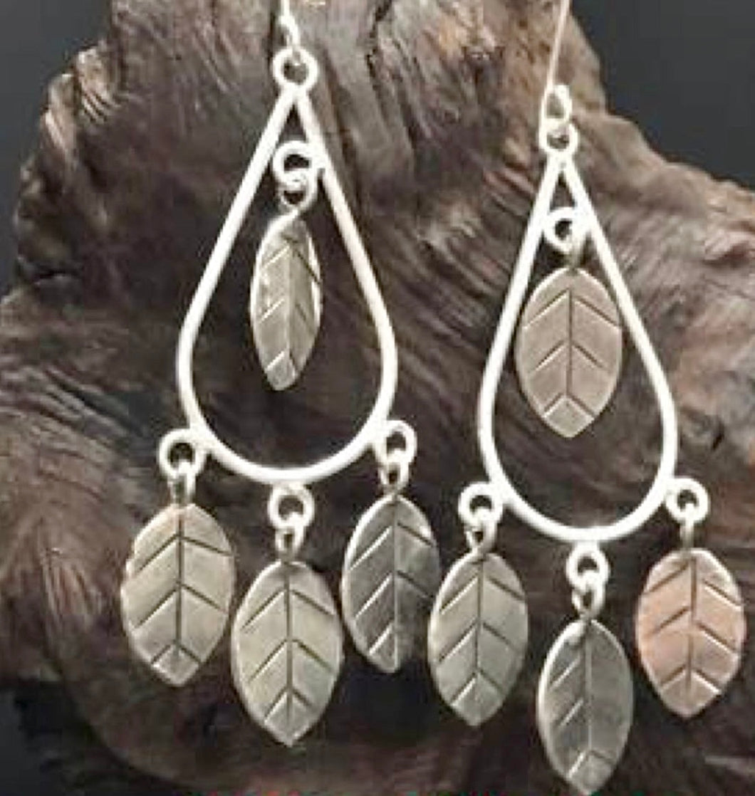Rainforest dream catcher - Silver Earrings