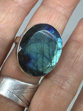 Protection large Labradorite Ring  Size 11