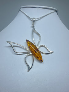 Butterfly Amber Pendant